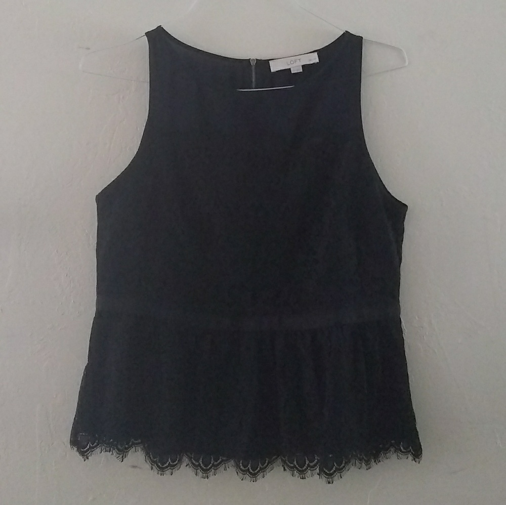 Black Sleeveless Loft Top